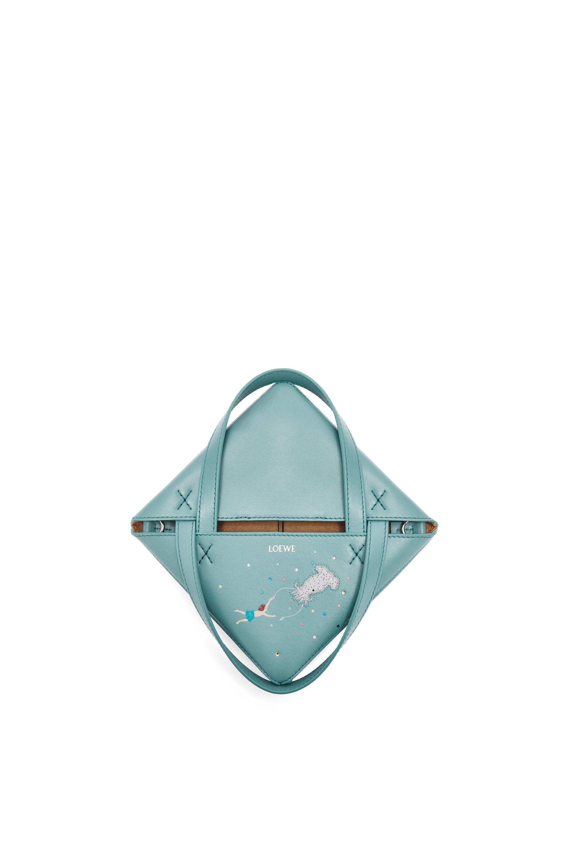 Squid mini Puzzle Fold tote in shiny calfskin - 9