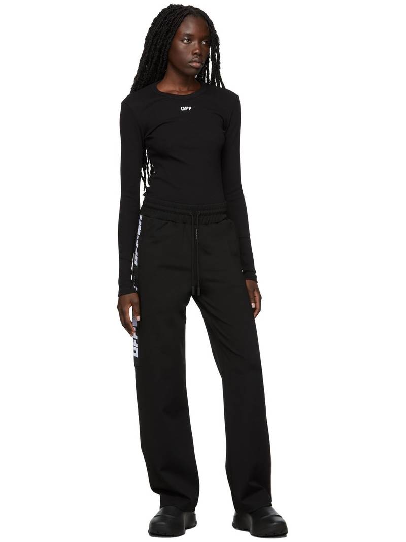 Off-White Black Active Logo Band Sport Pants outlook