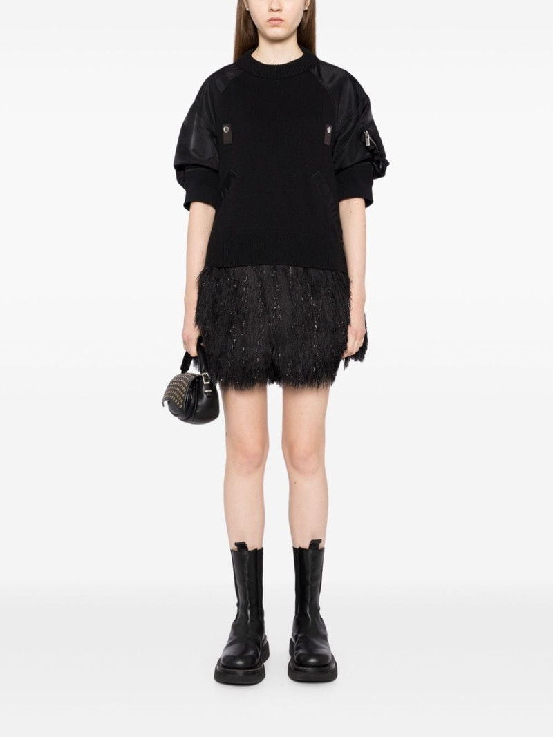 sacai fringed shorts outlook