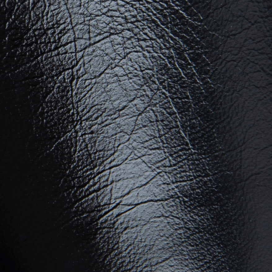 Viva Black Creased Leather Pump - 7