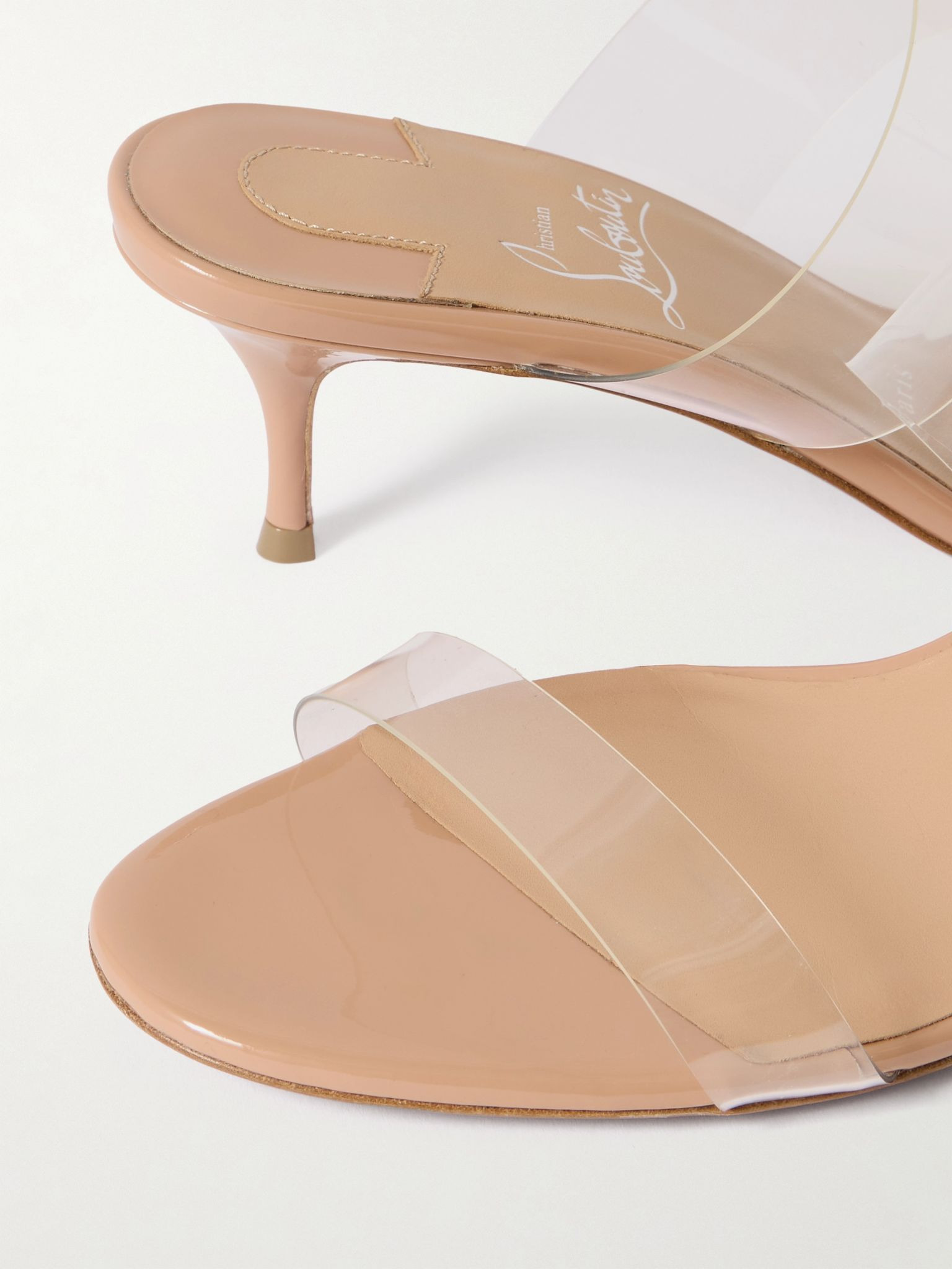 Just Nothing 55 PVC mules Neutral - 4