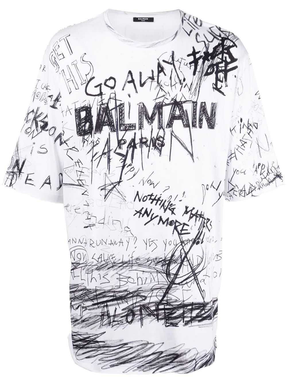 graffiti-print cotton T-shirt - 1