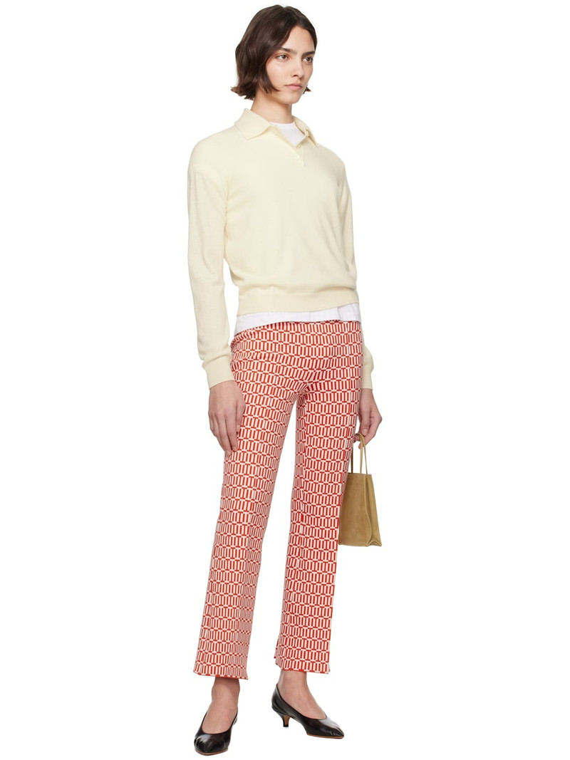 HIGH SPORT Orange & White Charlie Trousers outlook
