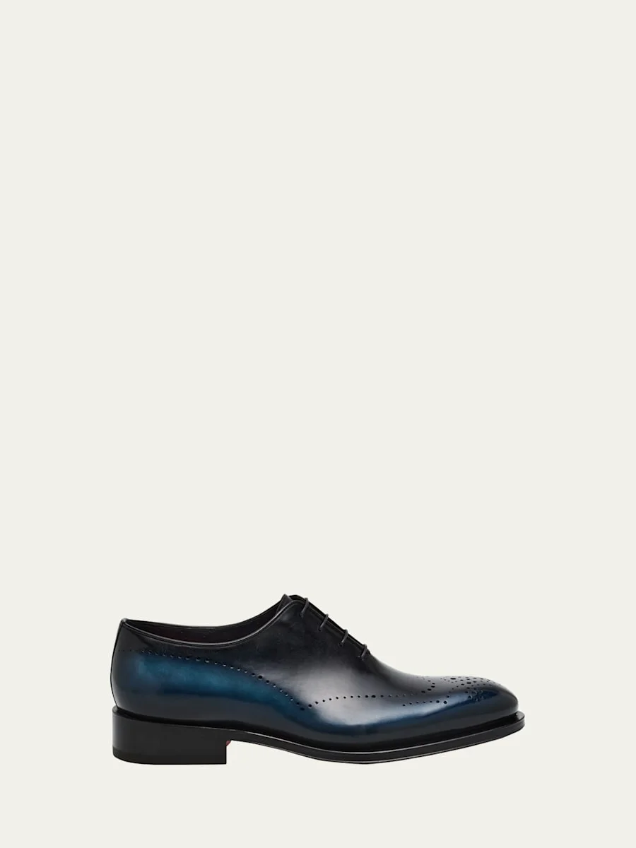 Men's Kaj Bicolor Brogue Leather Oxfords - 1