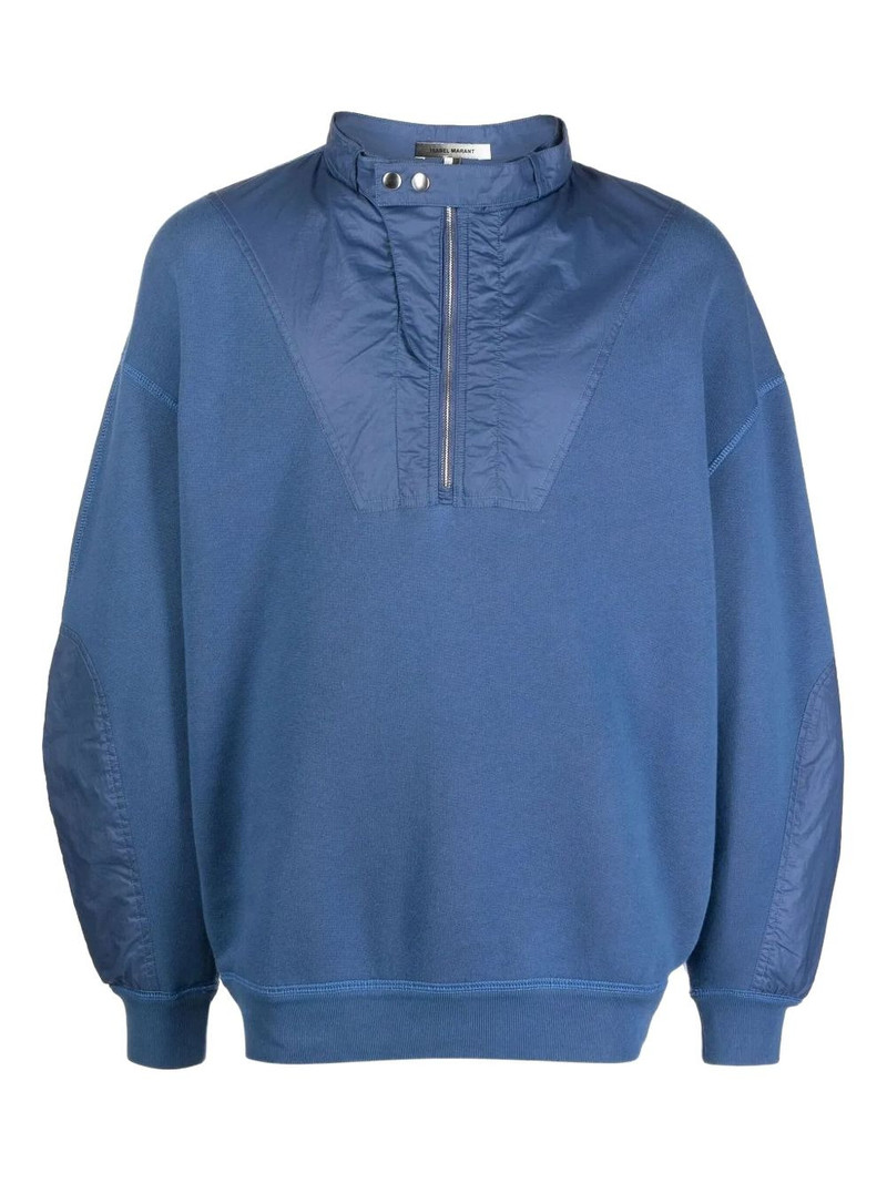 half-zip panelled sweatshirt 1