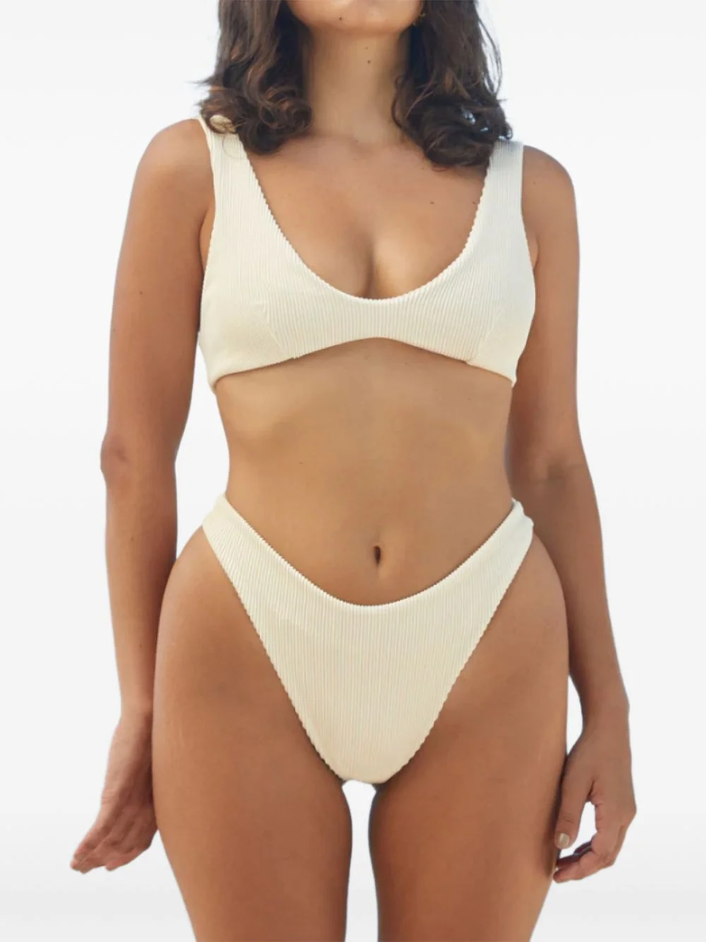 Juliana ribbed bikini top - 1