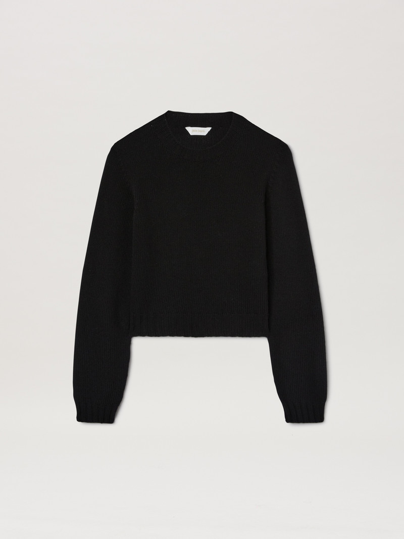 Embroidered Curved Logo knit sweater 1