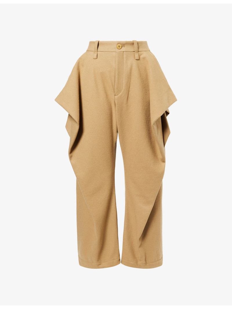 Straight-Leg Wool-Blend Trousers 1