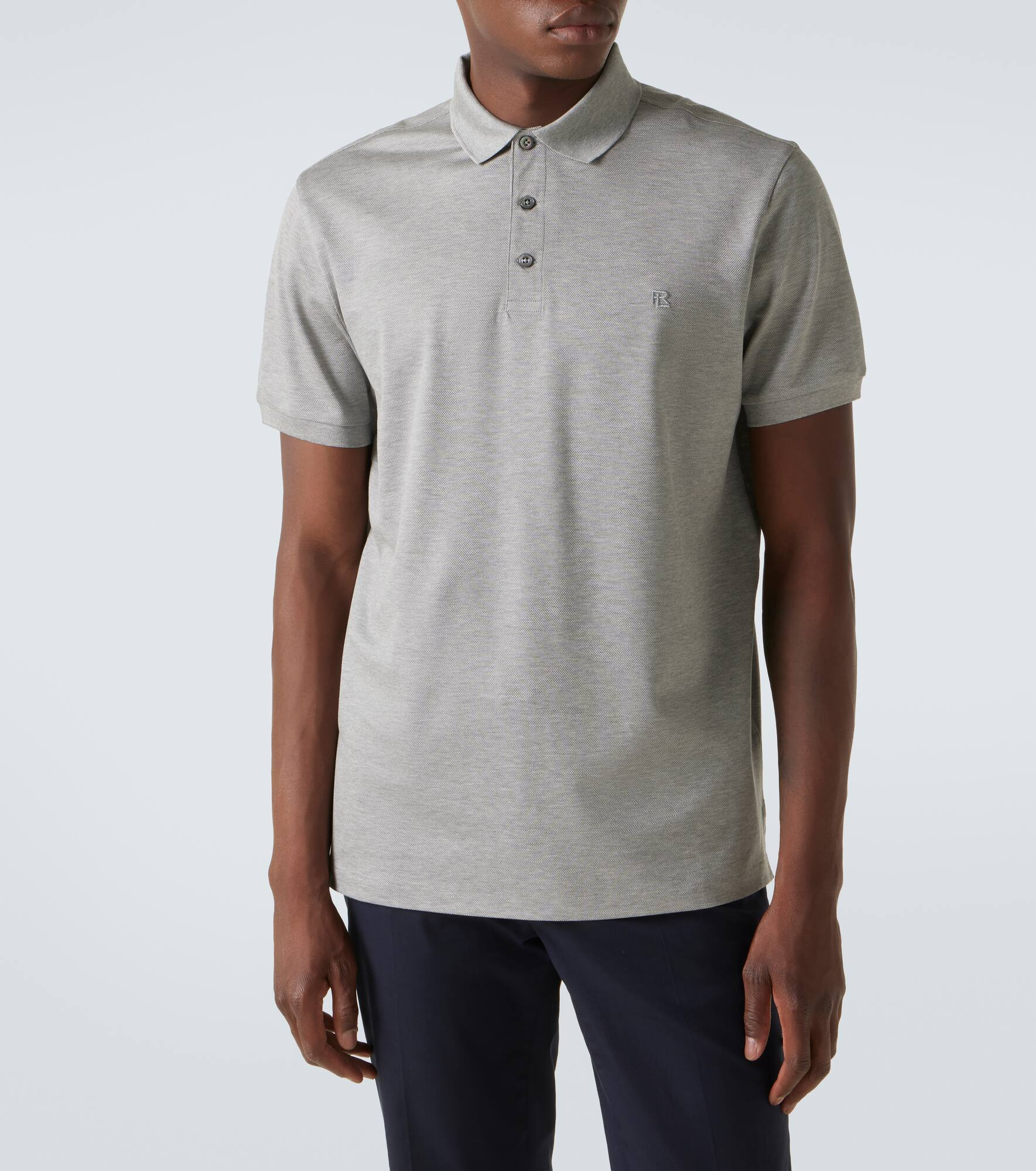 Reg cotton piqué polo shirt - 3