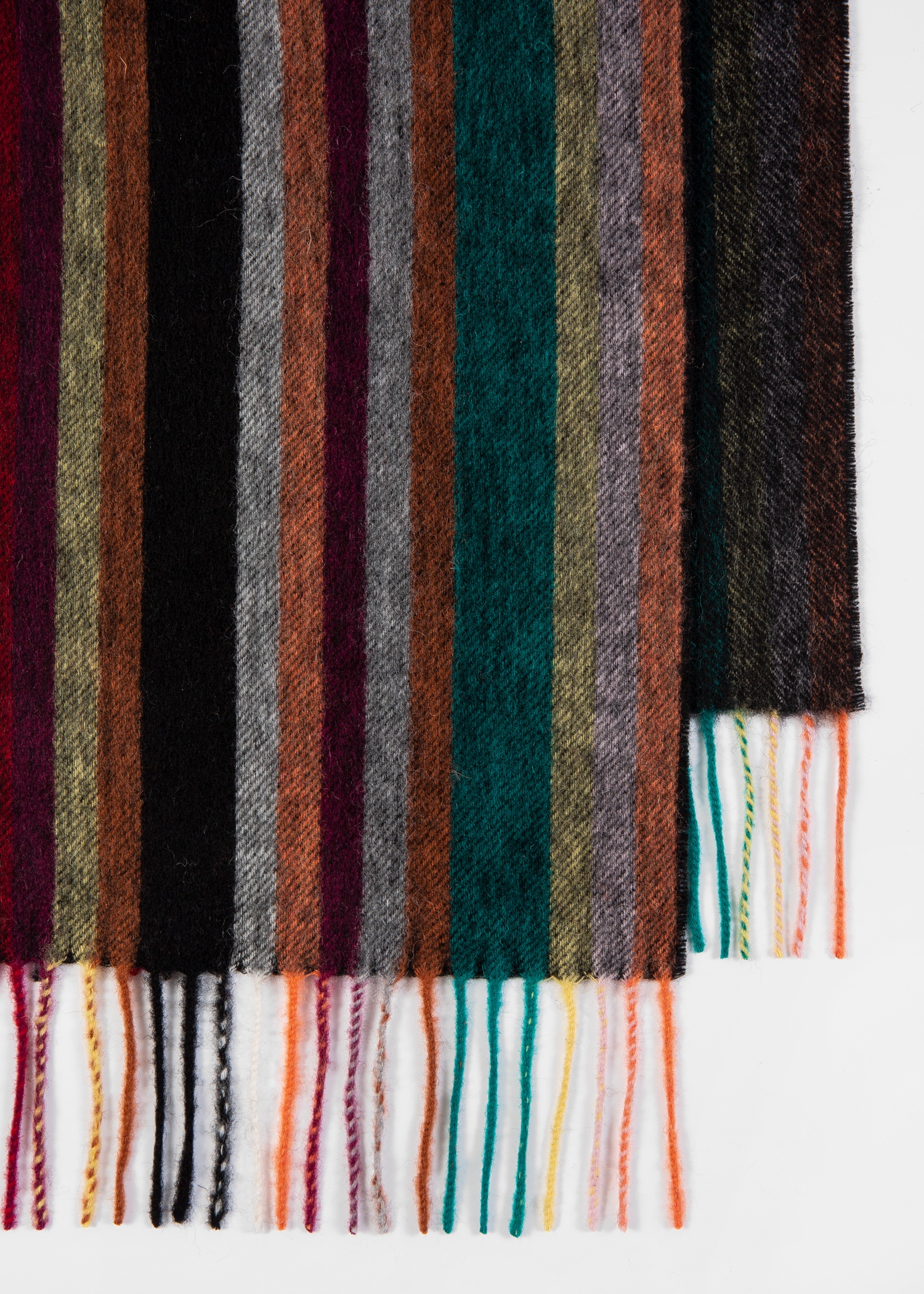 Muted 'Signature Stripe' Cashmere-Blend Scarf - 4