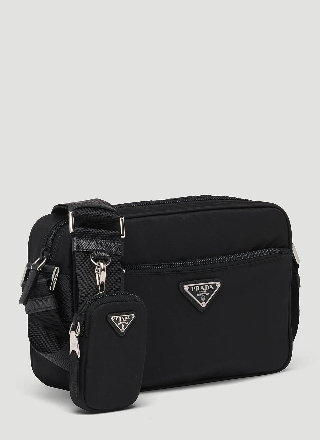 Re-Nylon and Saffiano Leather Shoulder Bag - 2
