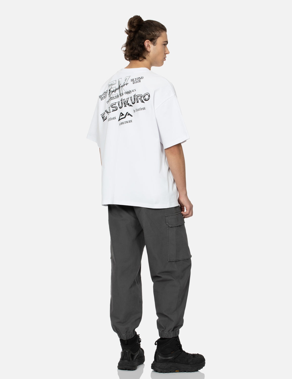 Logo and Slogan Prints Loose Fit T-shirt - 3
