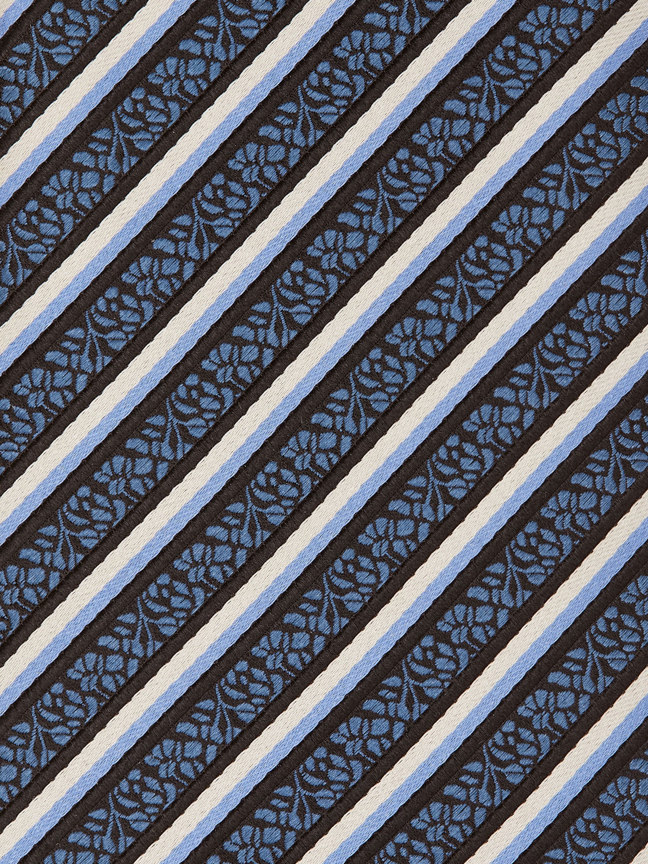 TEAL BLUE CENTO FILI SILK TIE - 2
