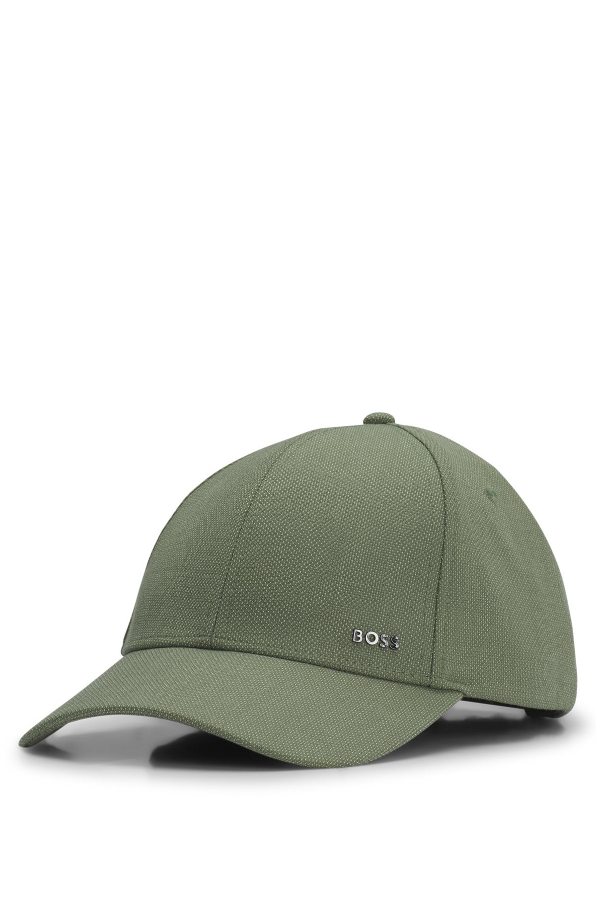 KNITTED-PIQUÉ CAP WITH LOGO PATCH - 1