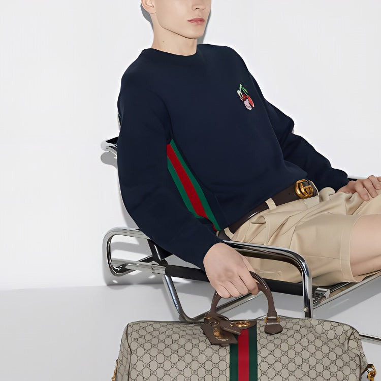 Gucci Cotton Wool Sweater With Patch 'Dark Blue' 781331-XKDZQ-4669 - 4