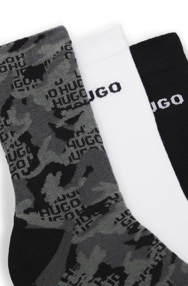 HUGO THREE-PACK OF SHORT-LENGTH SOCKS WITH LOGO DETAILS outlook