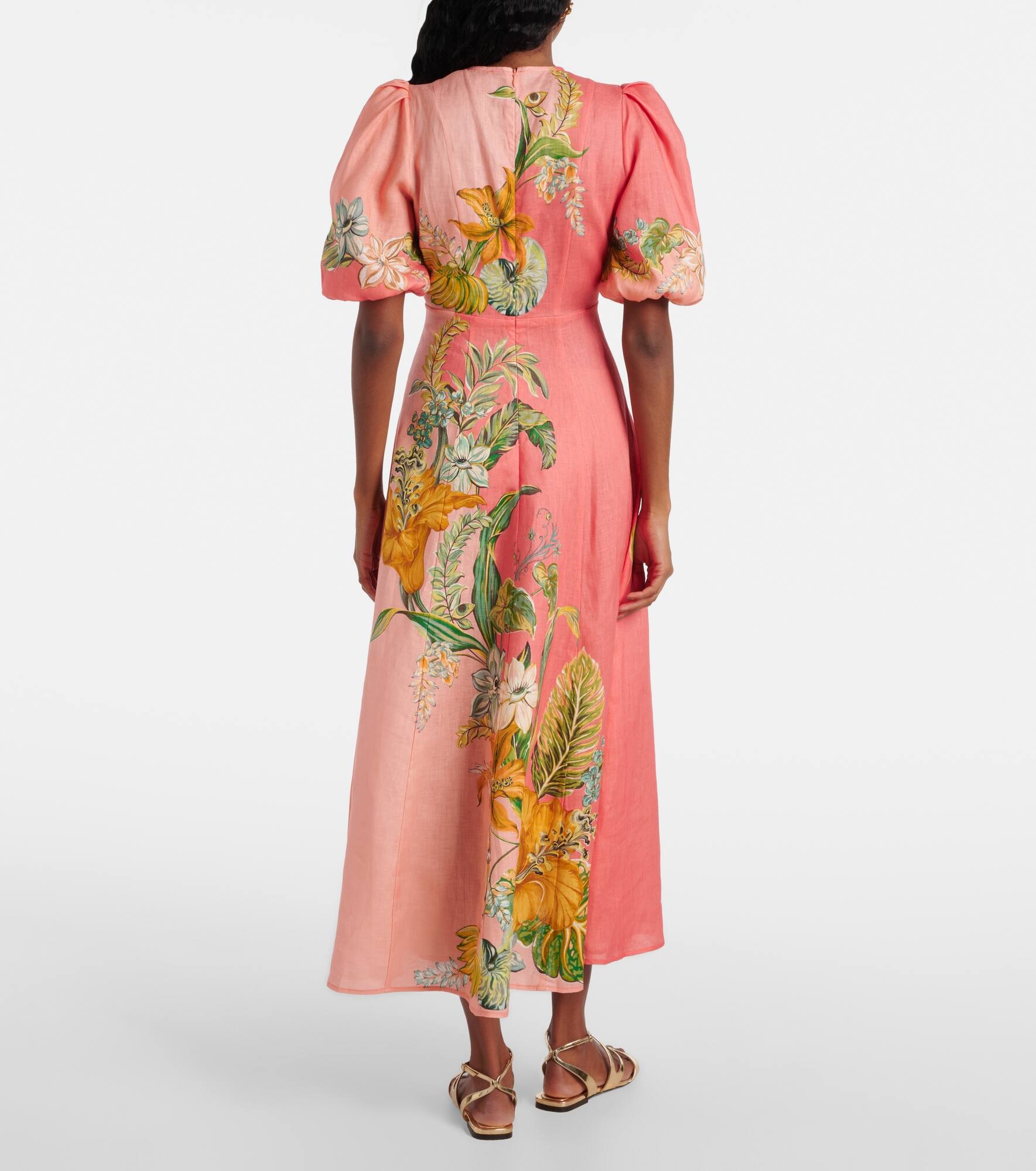 Anika floral linen maxi dress - 3
