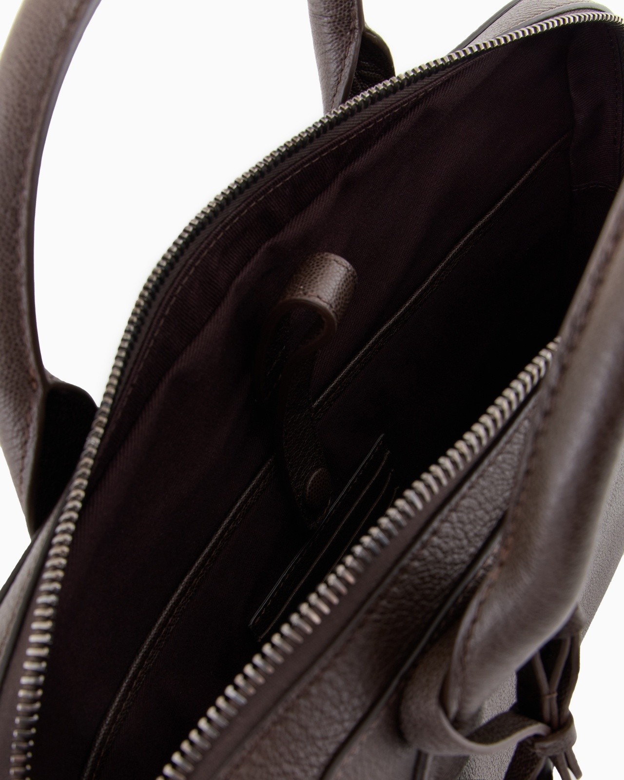 PEBBLED LEATHER BRIEFCASE - 4
