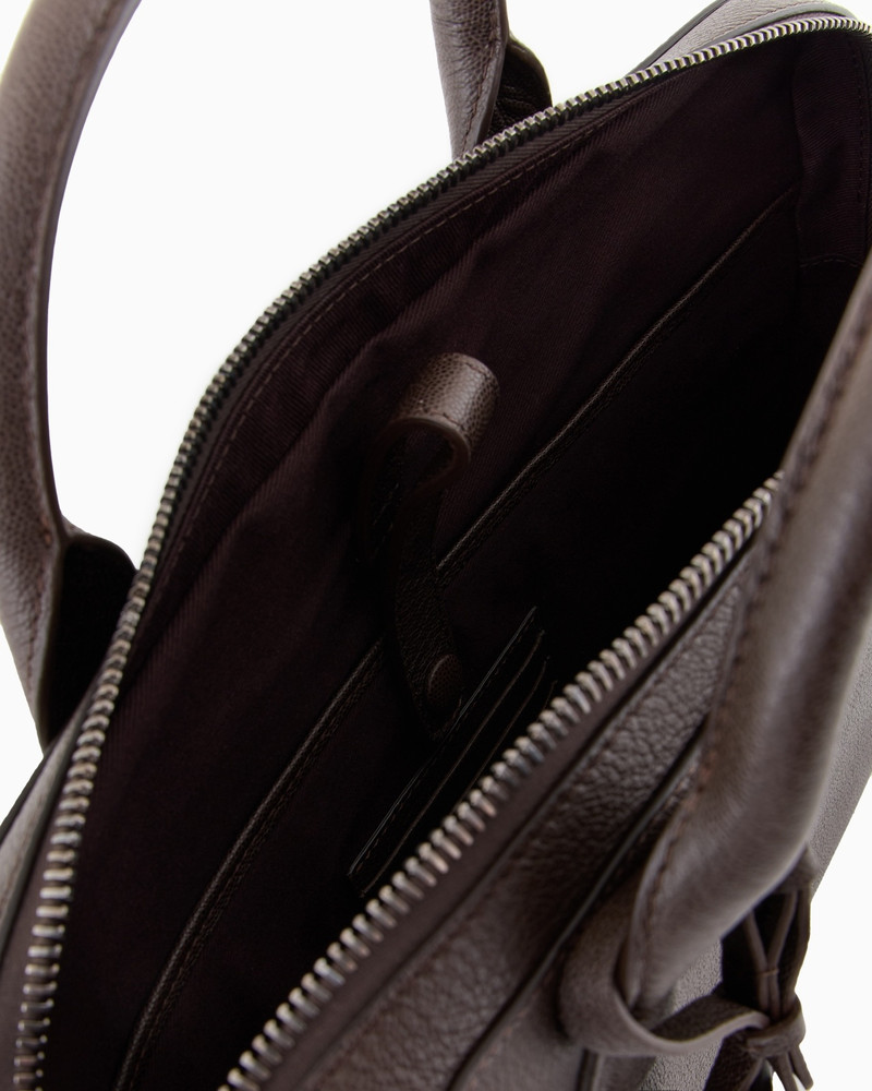 PEBBLED LEATHER BRIEFCASE 4