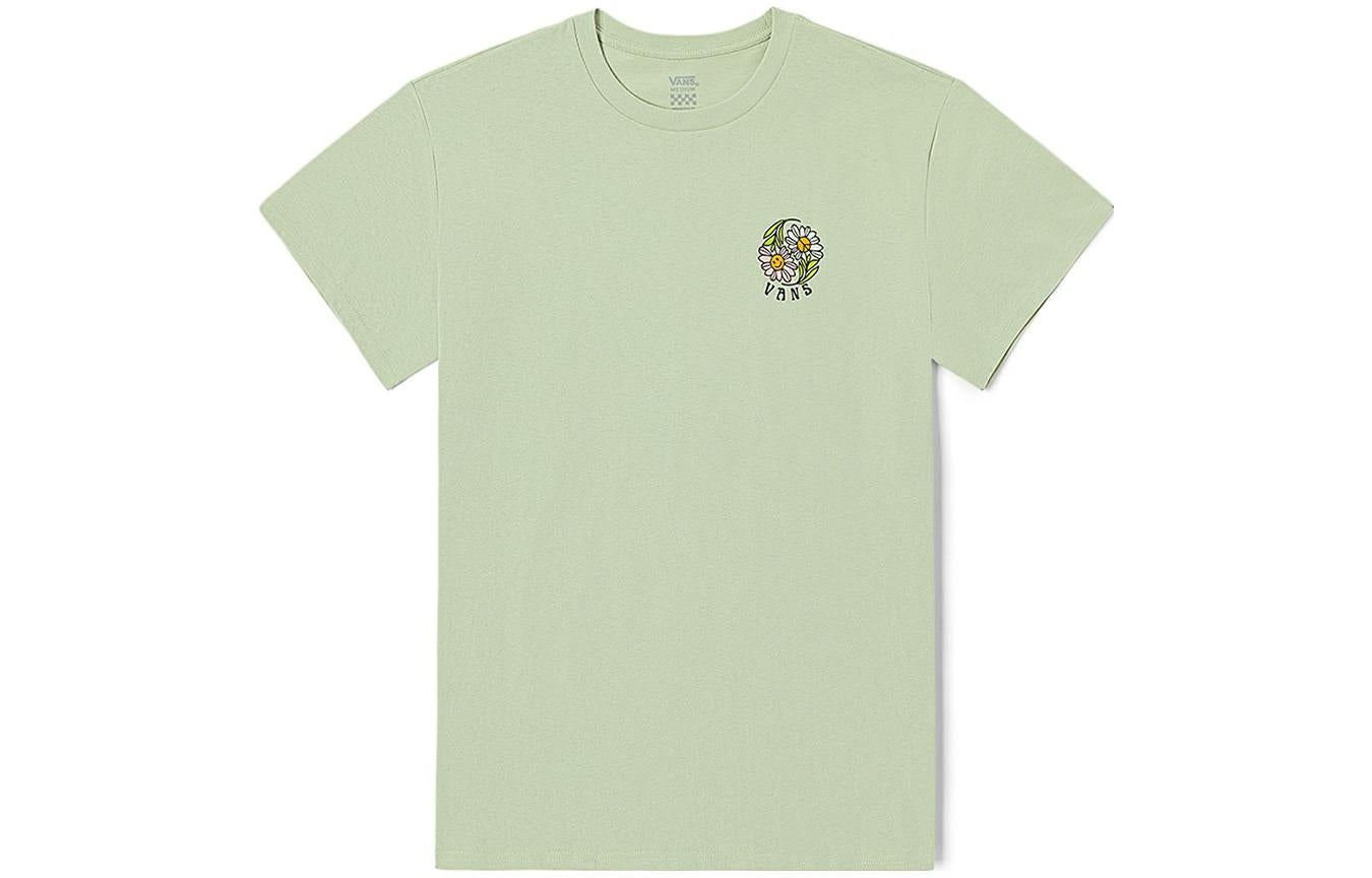 (WMNS) Vans Flower T-shirt 'Green' VN0008ZDBQH - 1
