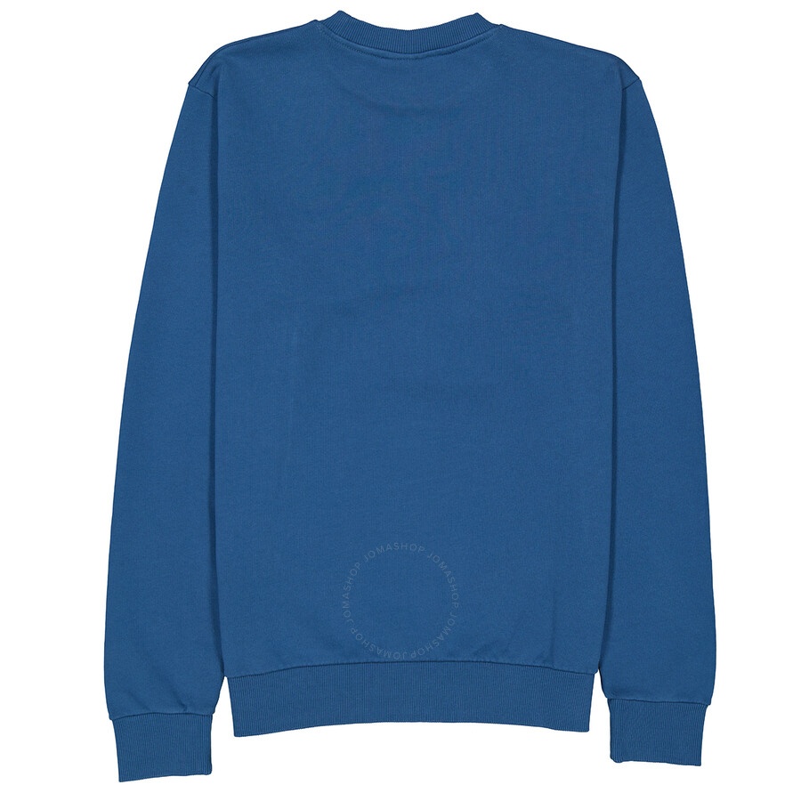 Marcelo Burlon Men's Petrol Blue Tempera Cross Print Sweatshirt - 2