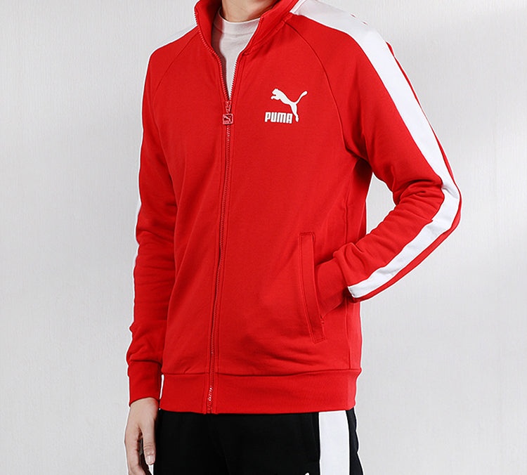 PUMA Iconic Minimalistic Casual Stand Collar Jacket Red 595976-11 - 4