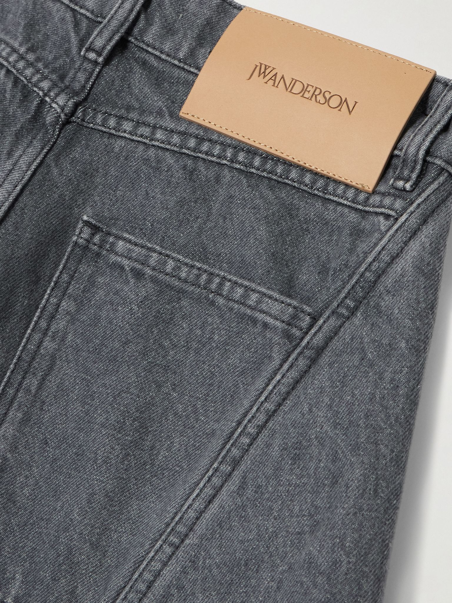 Paneled high-rise barrel-leg jeans Gray - 6