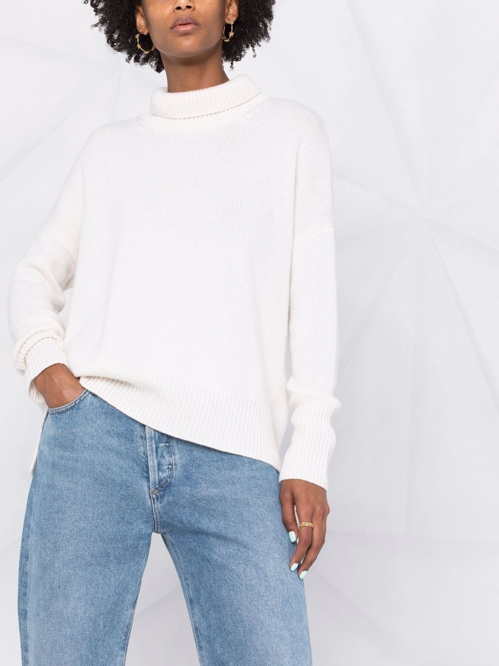 roll-neck cashmere jumper - 5