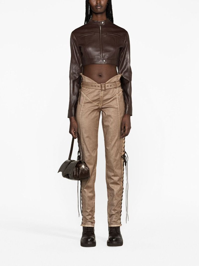 Jean Paul Gaultier x KNWLS lace-up slim-leg trousers outlook