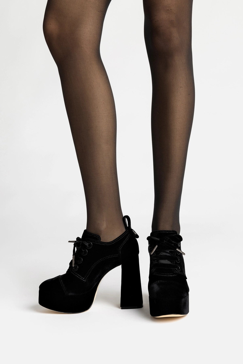 Larroudé Eleonor Bootie In Black Velvet outlook