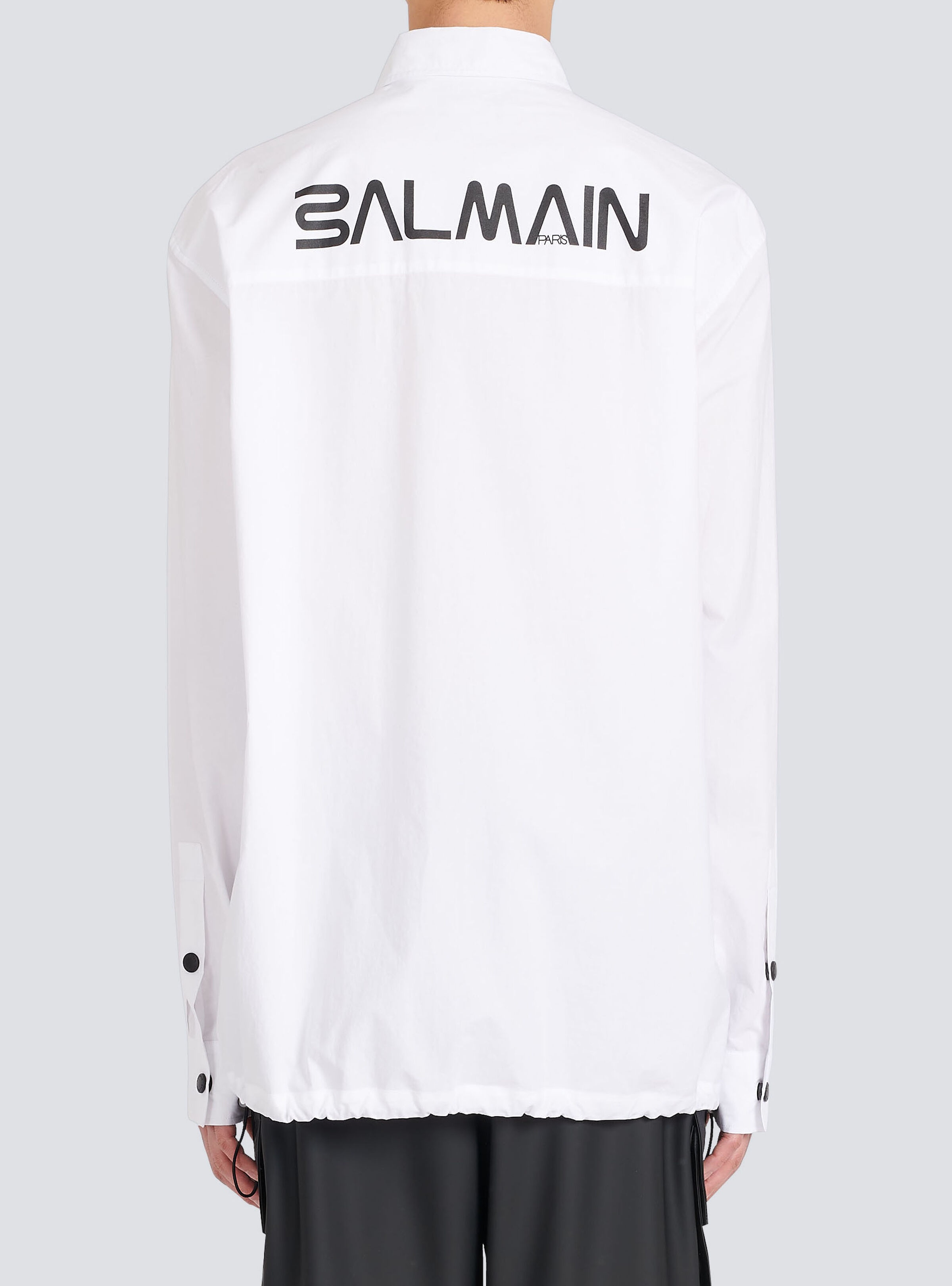 Nylon shirt with Balmain monogram - 9