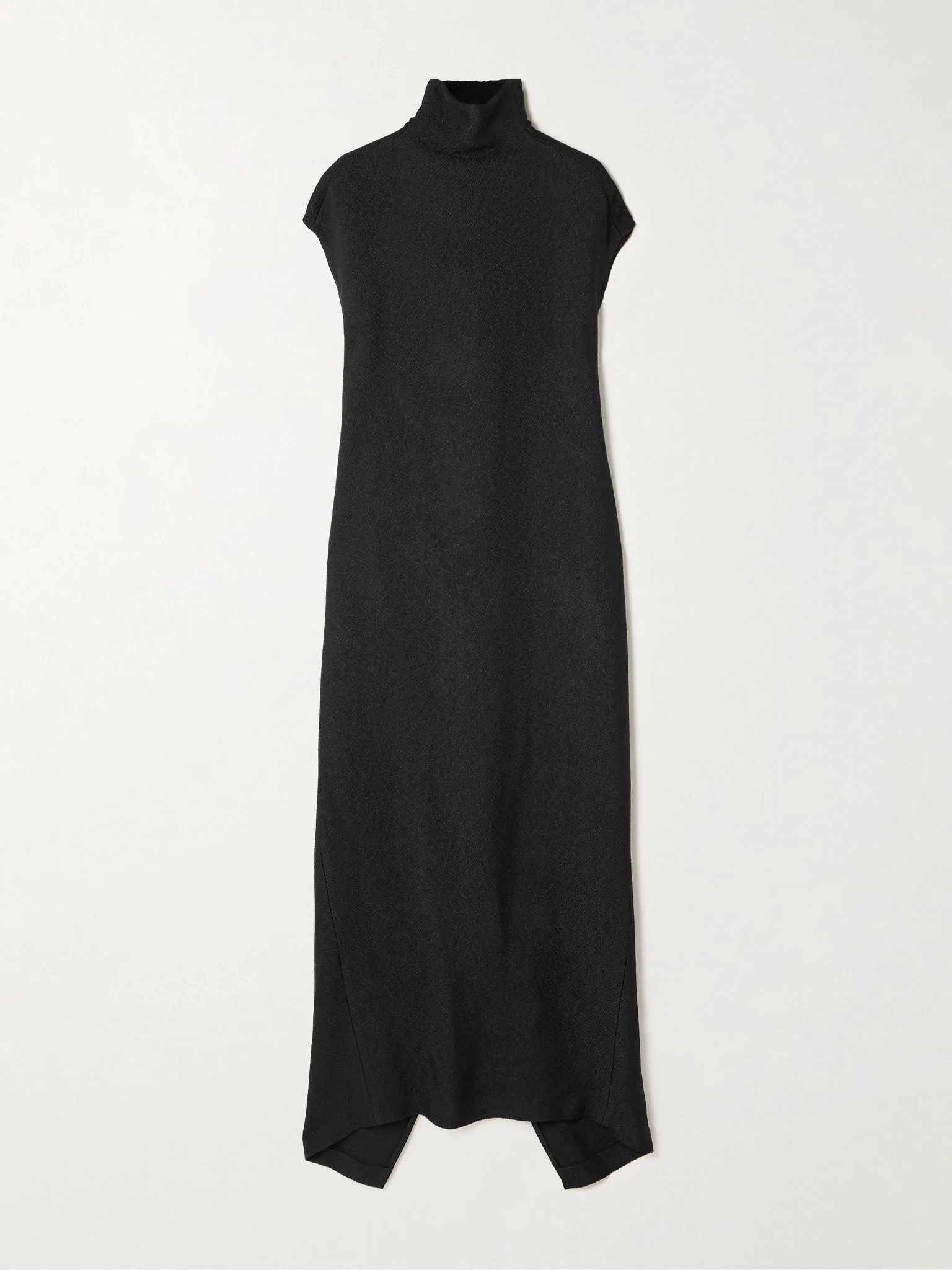 Willow textured-crepe turtleneck midi dress Black - 1