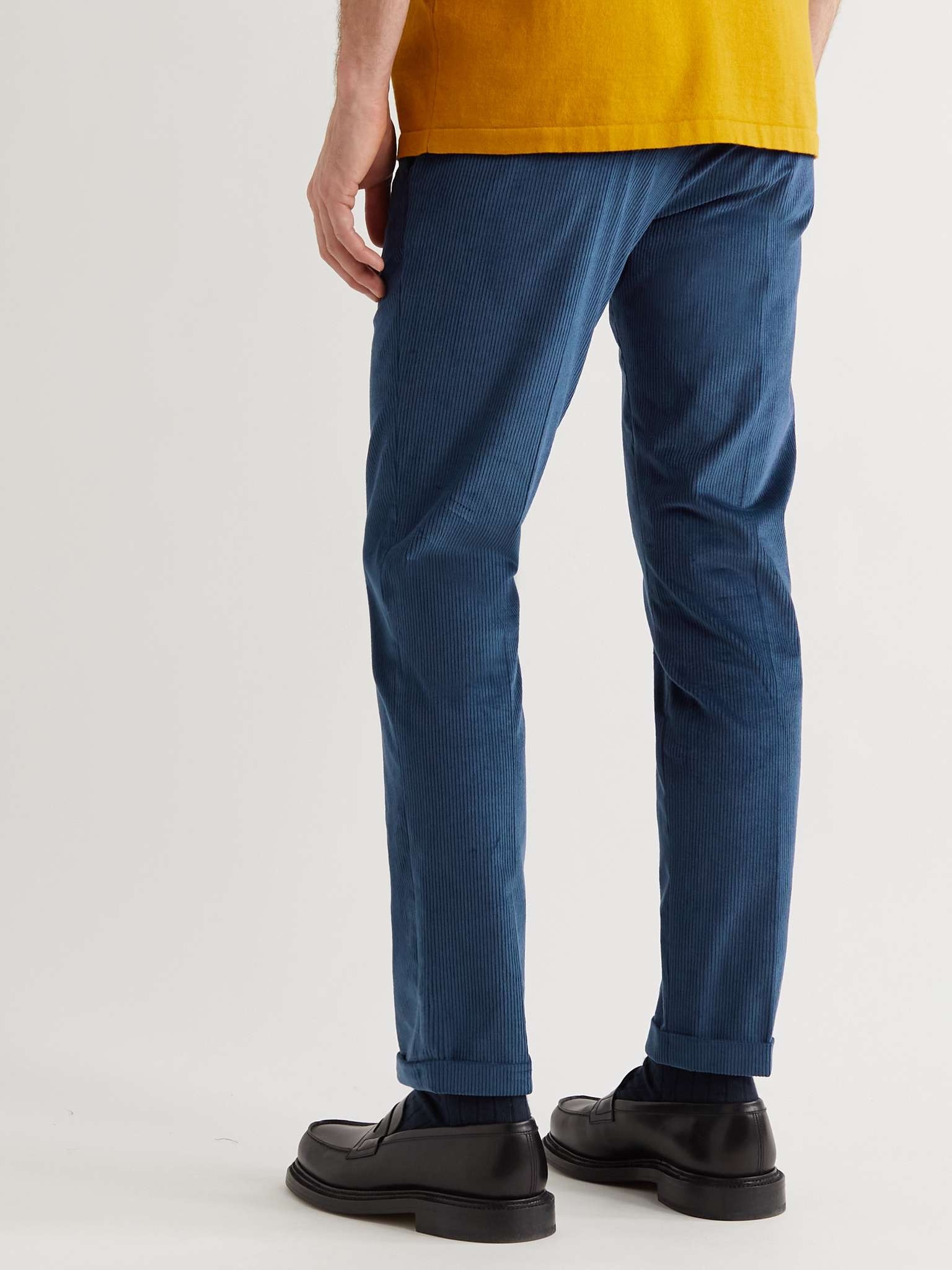 Tapered Cotton-Blend Corduroy Trousers - 4