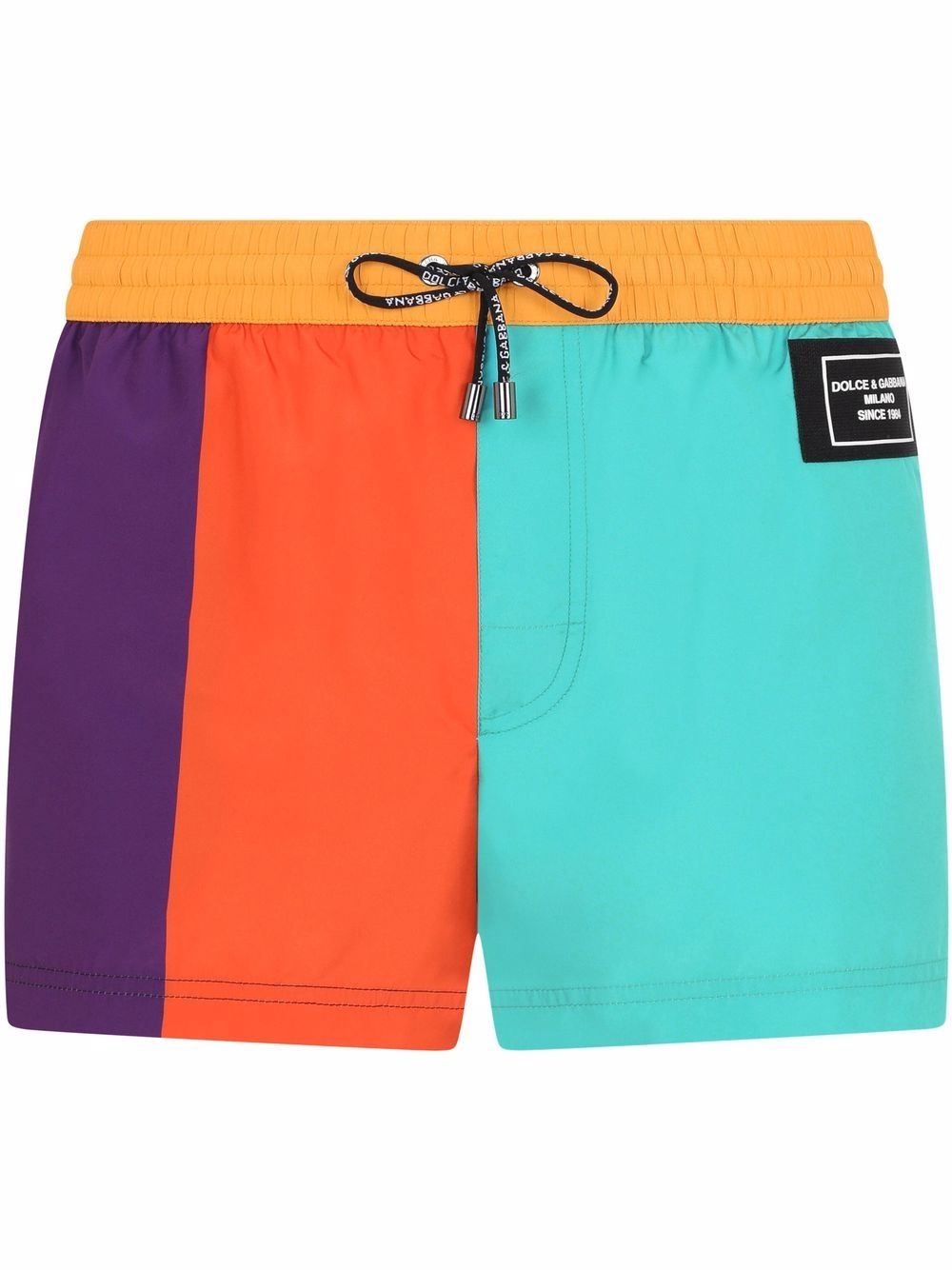 colour-block swim shorts - 1