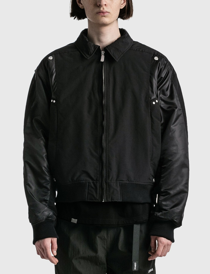 STAFF UNIFORM QUILTED INTERVEIN LAYERED BOMBER JACKET 4