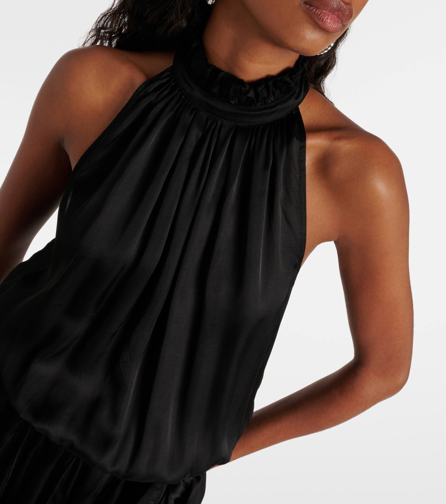 Bianca halterneck satin minidress - 4