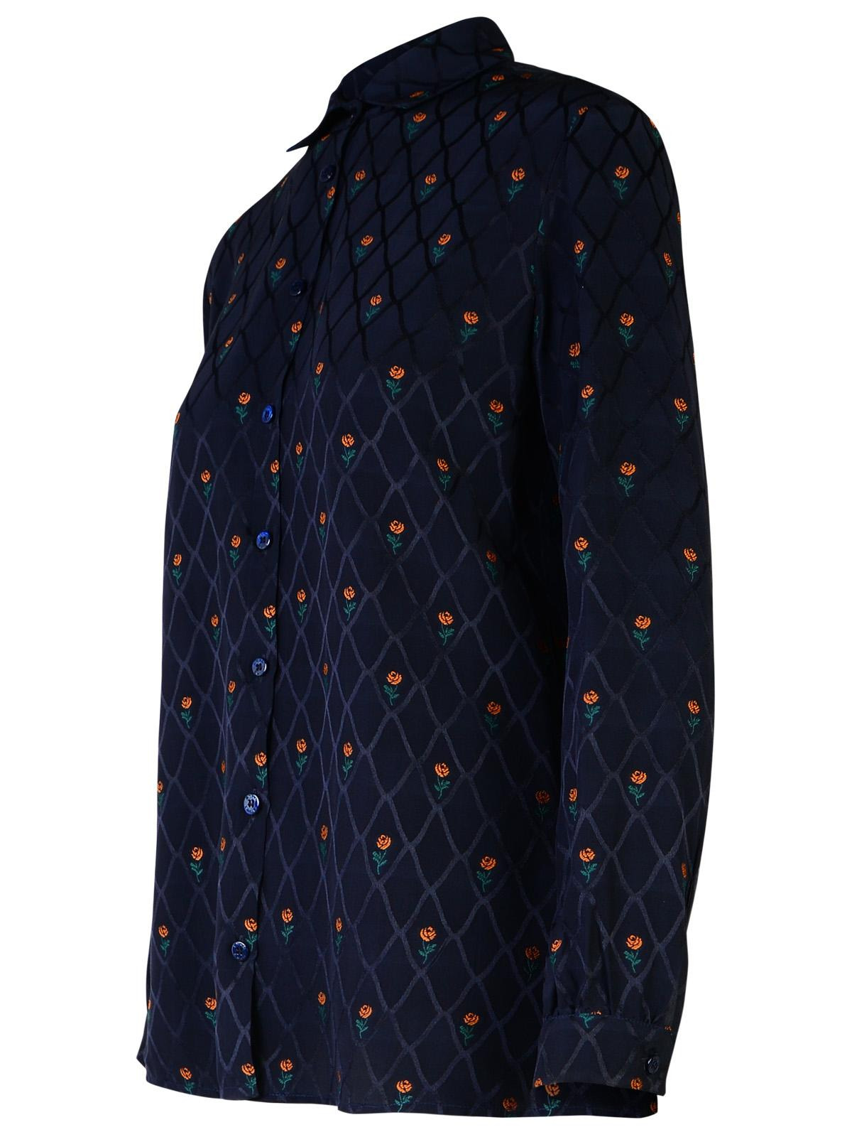 Etro Blue Silk Blend Shirt Women - 2