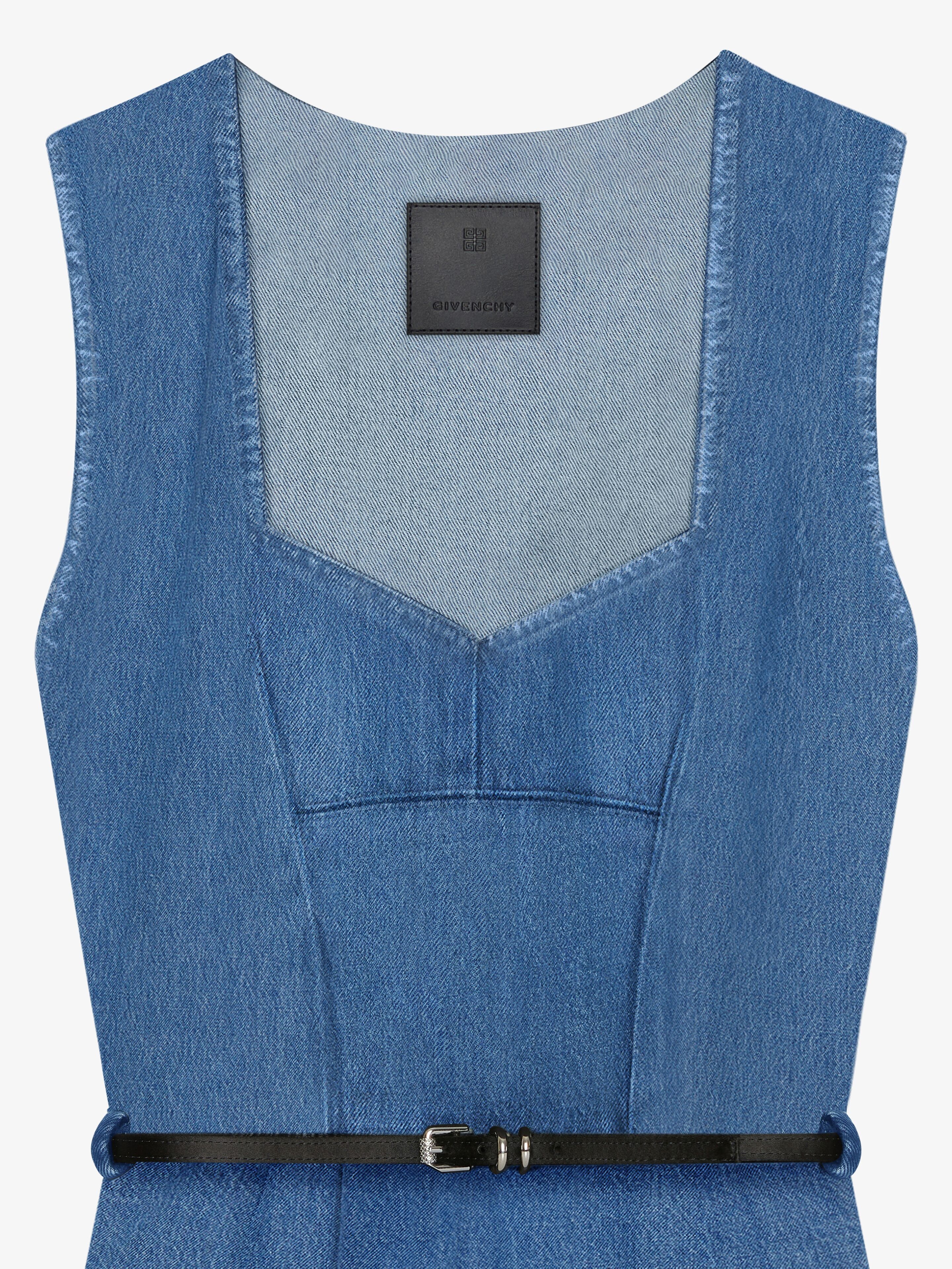 VOYOU DRESS IN DENIM - 5