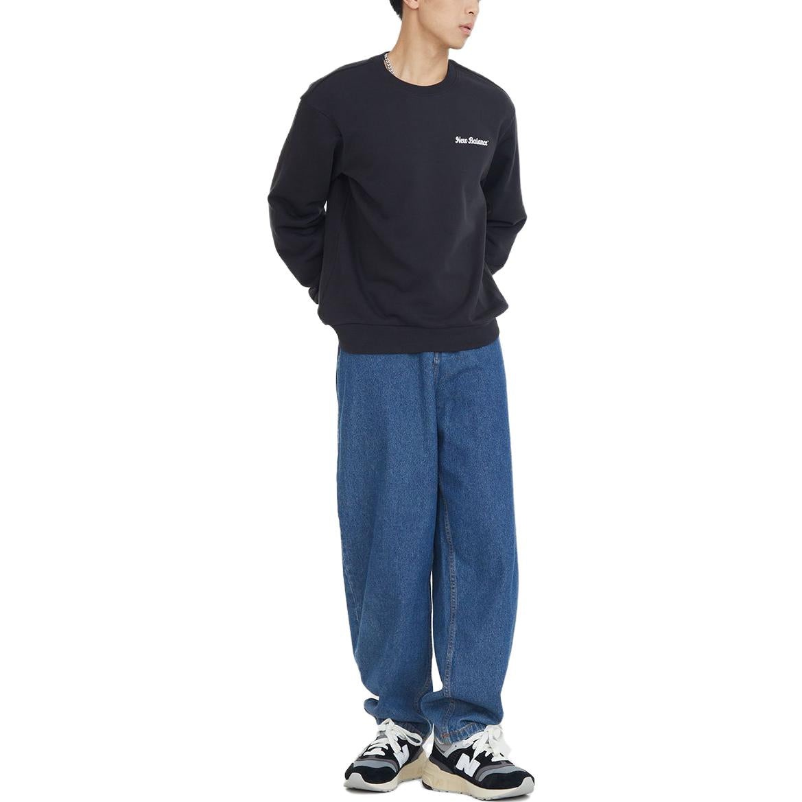 New Balance Sport Sweatshirt 'Black White' 5CD38141-BK - 3
