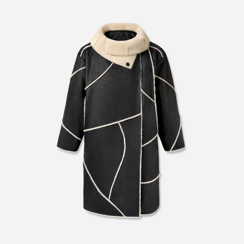 ® Women's Emberlynn LuxeFluff Coat Polyester in Black 1