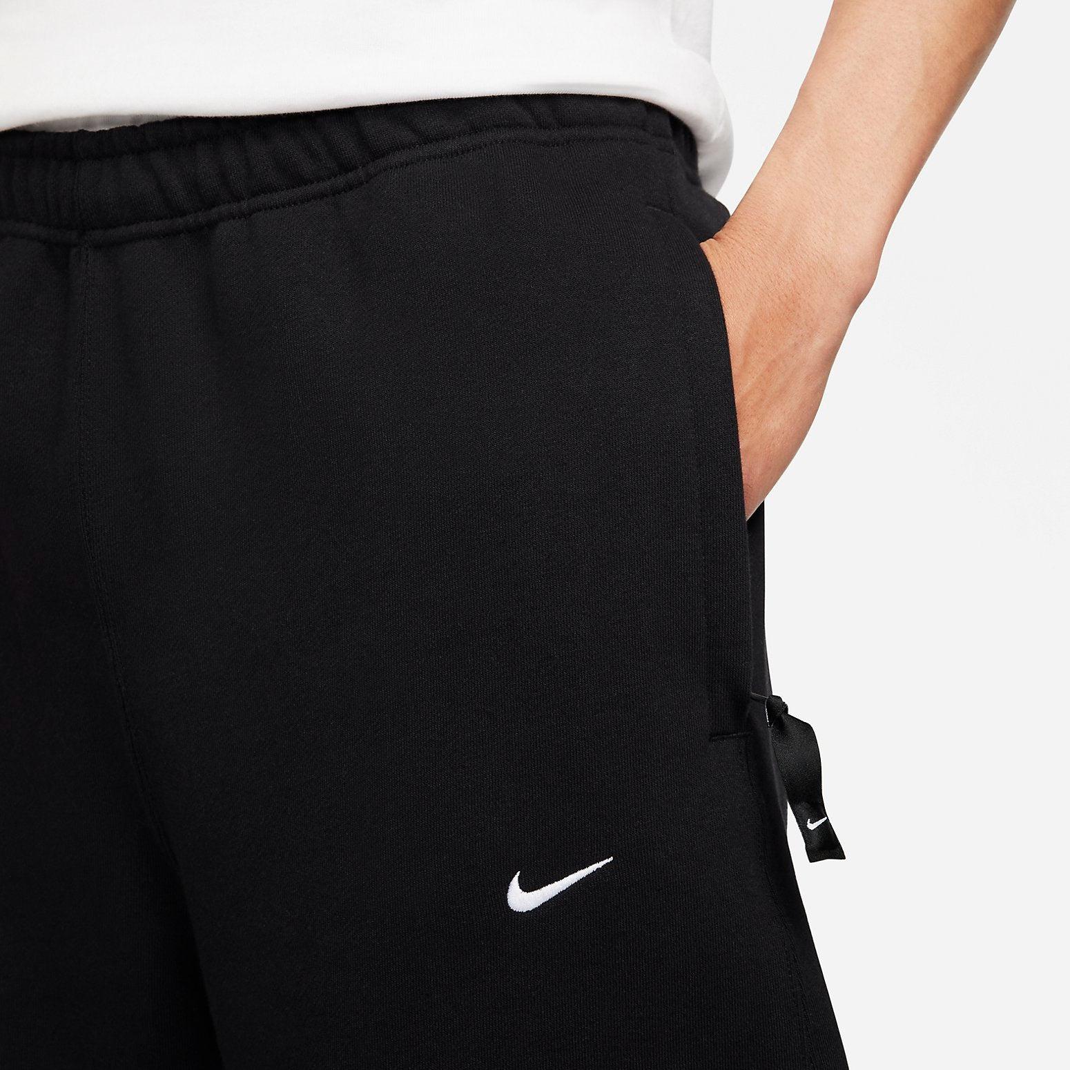 Nike Nike Sportswear NSW Swoosh Open Hem Fleece Pants 'Black' FN3343-010 - 4