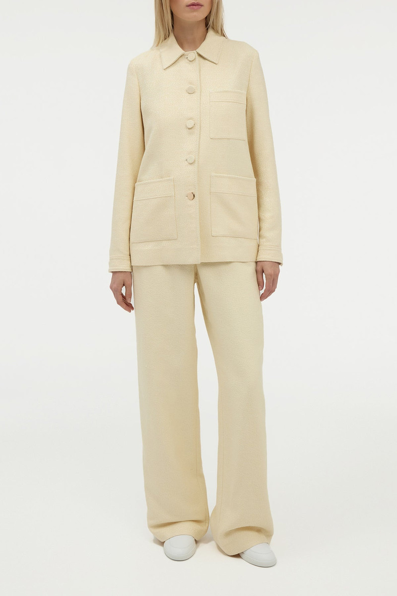 GABRIELA HEARST Ulu Chore Jacket in Ivory Silk Tweed outlook