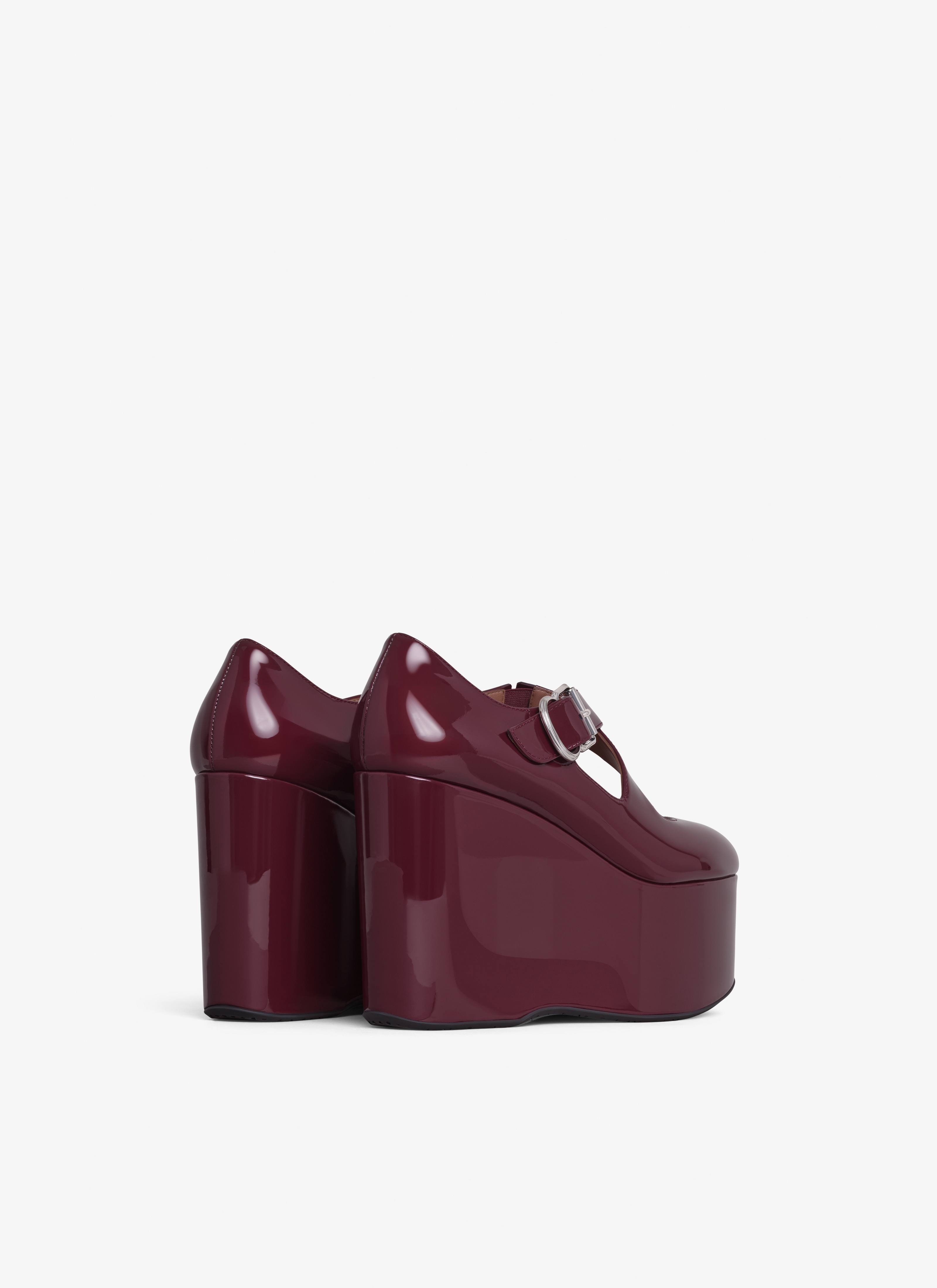 CRISS CROSS WEDGES IN PATENT CALFSKIN - 2