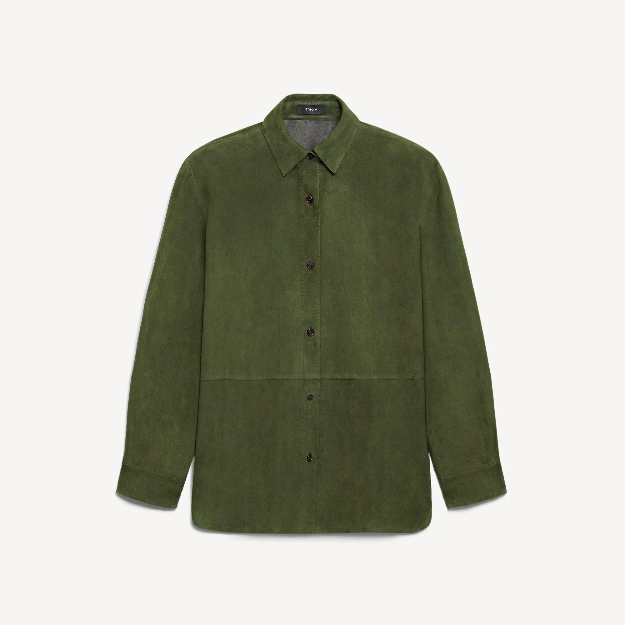 Classic Menswear Shirt in Suede - 1
