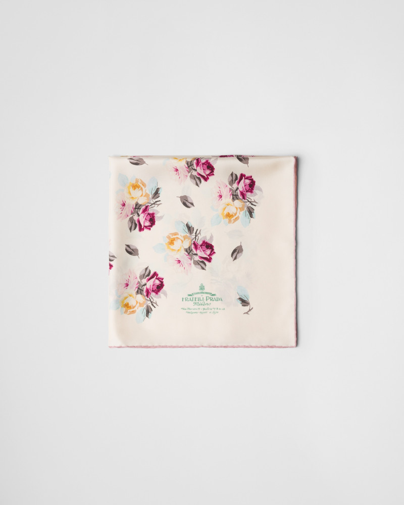 Printed silk twill scarf 1