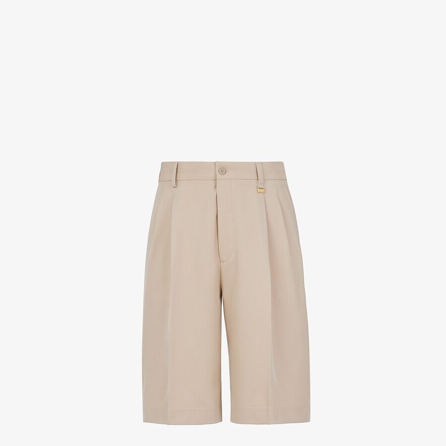 Beige wool pants - 1