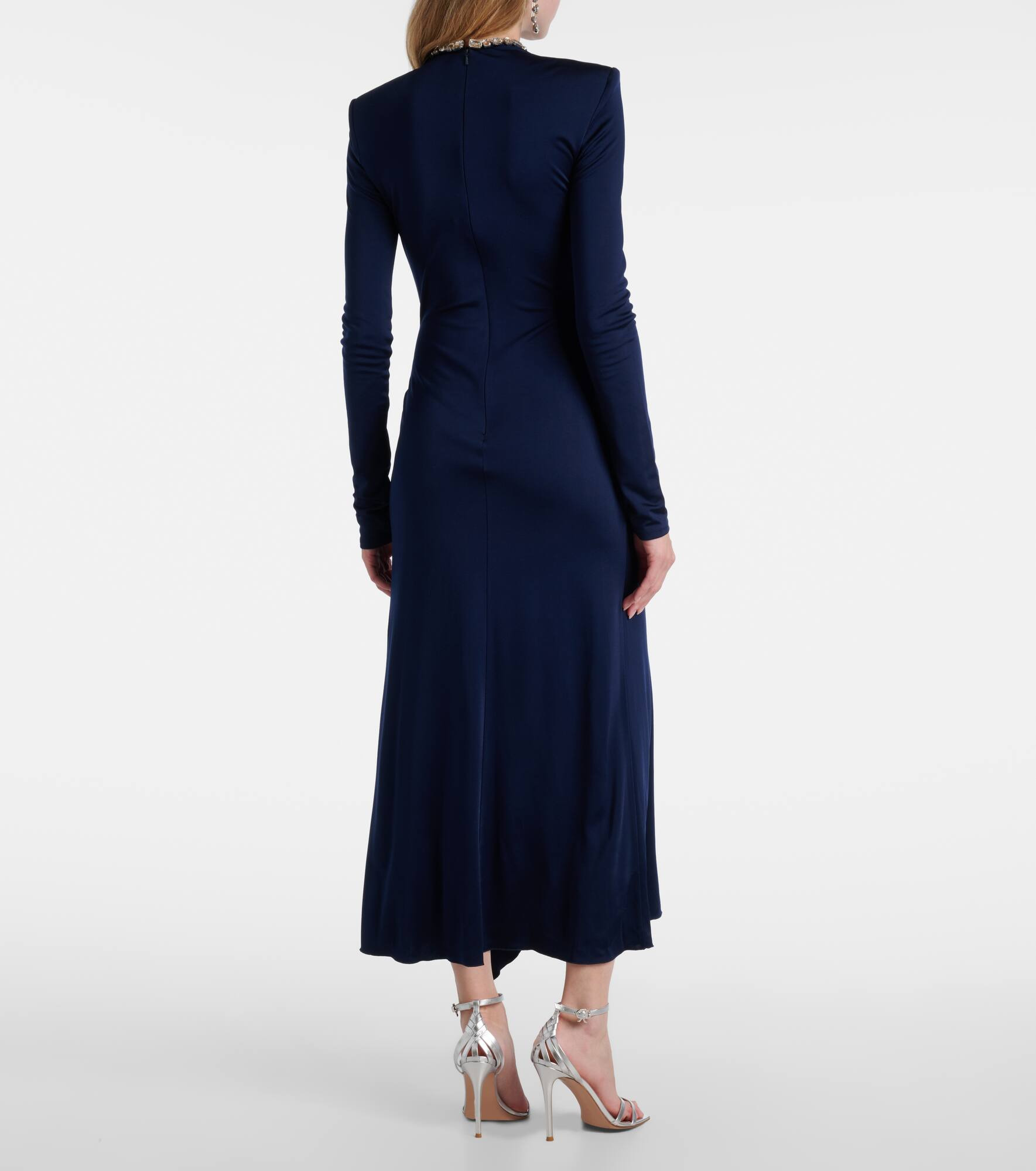 Crystal-embellished gathered midi dress - 3