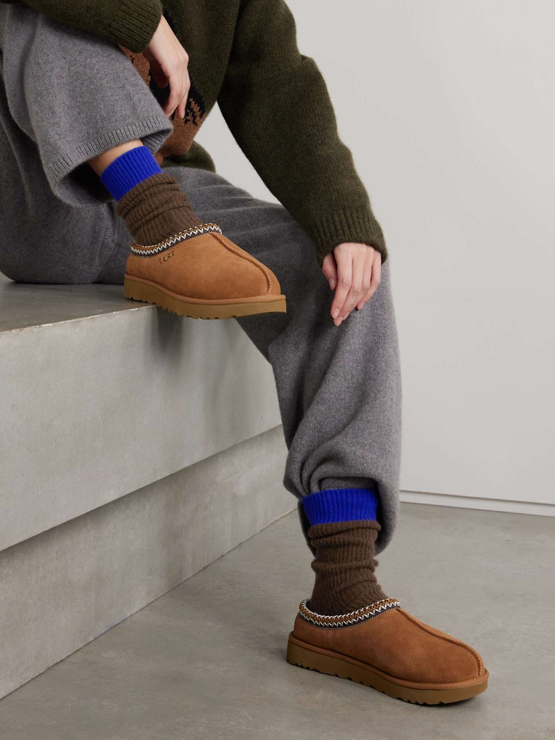 GUEST IN RESIDENCE Two-tone ribbed cashmere socks Brown outlook