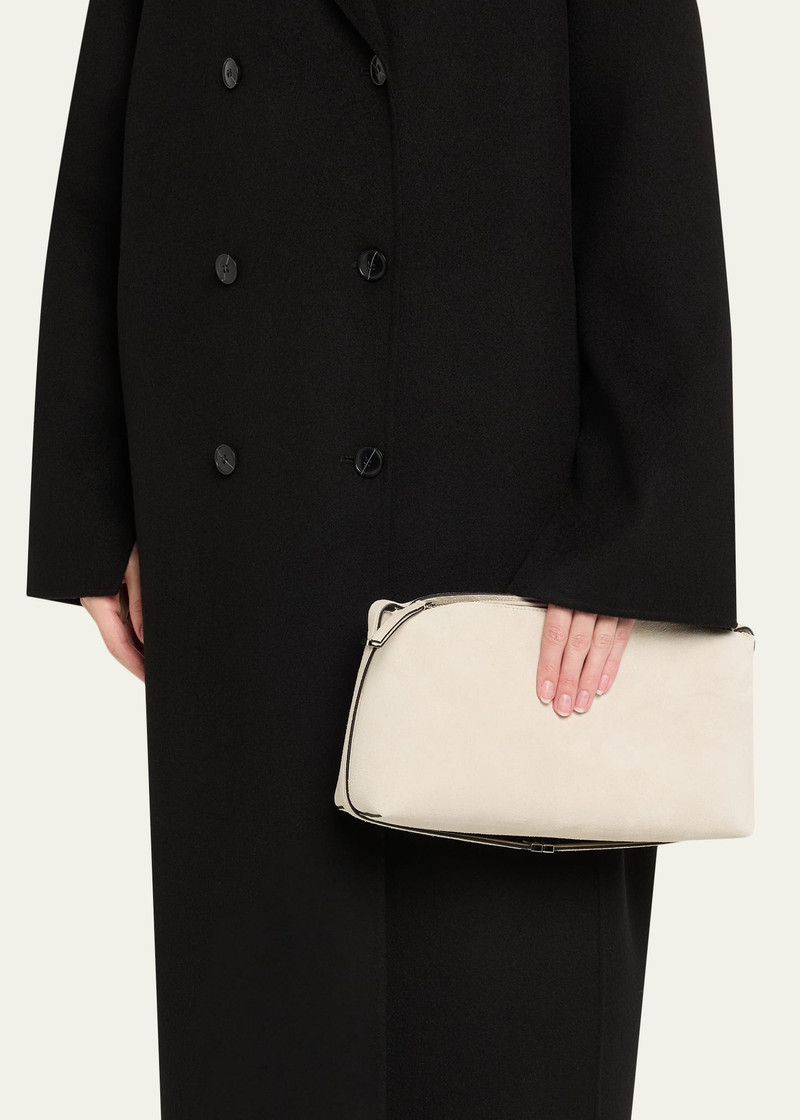 Totême Belted Suede Clutch Bag outlook