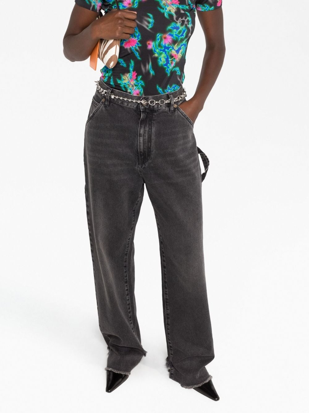 wide-leg carpenter jeans - 5